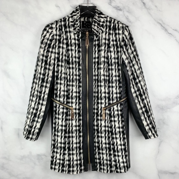 Lena Gabrielle Jackets & Blazers - 🔥LG Lena Gabrielle Houndstooth Moto Longline Coat